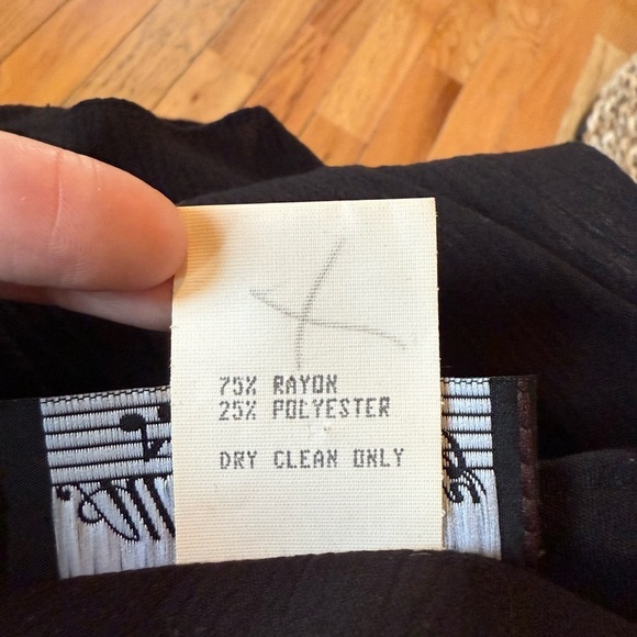 Vintage 80’s/90’s ALL THAT JAZZ Black Wrap Maxi Dress Women’s Size 11/12 - Picture 6 of 13